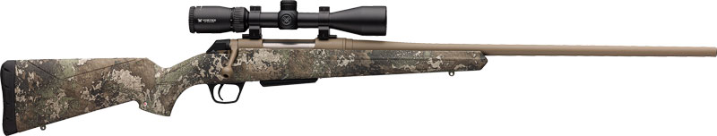 Winchester XPR Hunter .338WM, 26" Barrel, Bolt Action, Synthetic Camo Stock, Cerakote Finish, 3-Round Capacity, Vortex Crossfire II 3-9x40 Scope