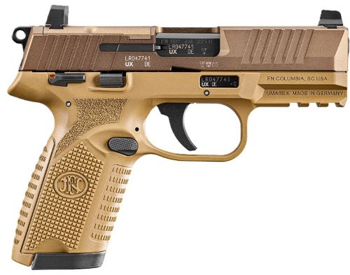 FN 502 MRD CA Compliant Handgun .22 LR 10RD Magazines(2) 4" Barrel FDE Optic Ready
