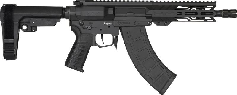 CMMG Banshee MK47 Pistol - Black | 7.62X39 | 8" Barrel | 7" M-LOK Handguard | SBA3 Arm Brace