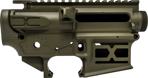 Faxon AR-15 X-TRA LITE - Receiver SET OD Green Stripped — Lower Receiver