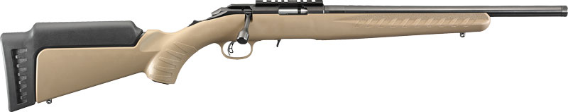 Ruger American Rimfire .22 LR 8358 16" Threaded Bolt-Action Rifle (FDE Synthetic)