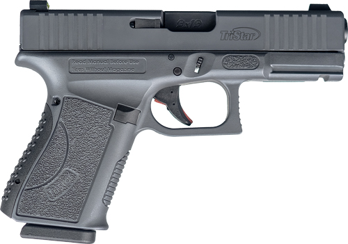 Tristar APOC Handgun 9MM Luger 15RD Magazine(2) 4" Barrel Fiber Optic Sights Black Sniper Gray