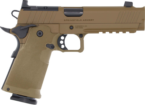 Springfield 1911 DS Prodigy Comp LC Handgun 9MM Luger 10RD Magazines(2) 5" Barrel Coyote Brown Optic Ready