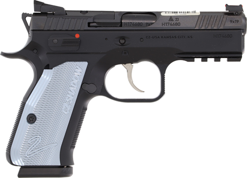 CZ 75 Shadow 2 Compact Optic Ready Handgun 9MM Luger 15RD Magazines(2) 4" Barrel Aluminum Grips