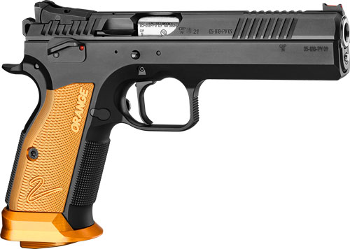 CZ USA TS 2 Orange Handgun 9MM Luger 20RD Magazine 5.2" Barrel Black with Orange Grip