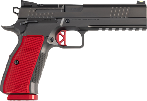 CZ USA Dan Wesson DWX Handgun 9MM Luger 19RD Magazine 5" Barrel Black with Red Grips
