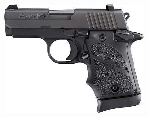 SIG P938 9MM 3" 7RD Black Nitron Night Sights Black Rubber Grips