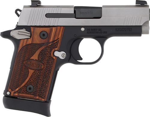 SIG Sauer P938 Handgun 9MM Luger 6RD (1) & 7RD (1) Magazines 3" Barrel Two-Tone