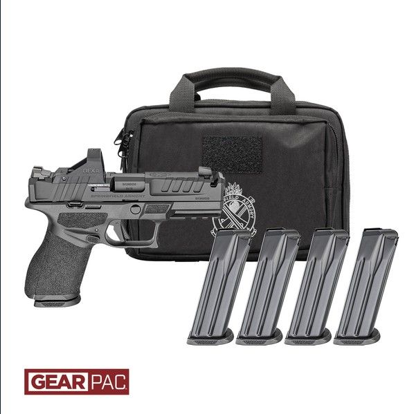 Springfield Gear Pac Echelon 4.0C Comp Handgun 9MM Luger 10(4)rd Magazines 4" Comp Barrel Green Dot & Bag