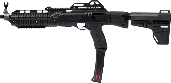 Hi-Point 995PBRACE2XRB 9mm Pistol 20+1 HiViz Sights Threaded Barrel Black - Hi-Point Firearms - 9mm for sale at TheGunDock