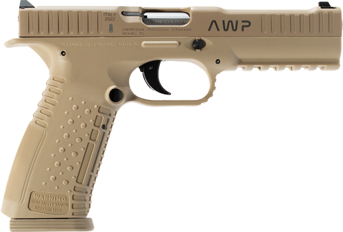 American Precision AFS1-9-TA-17 9mm 5" 3-Dot 2x17rd Tan Pistol - American Tactical Imports - 9mm
