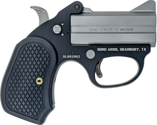 Bond Arms Stinger "Fireball" Handgun 22 MAG 2RD Capacity 3" Barrel Matte Stainless Steel with Black Grips