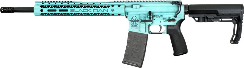 Black RAIN SPEC+ Fusion Rifle - 300BLK 16" Tiffany BLUE 30RD