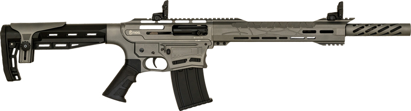 Citadel BOSS25 Semi-Auto Shotgun 12GA 3" Chamber 5RD Magazine 18.75" Barrel Tactical Gray