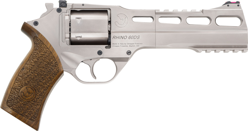 Rhino .357MAG Revolver 60 SAR Chrome 6IN BBL W/3 MOON Clips 6 RND