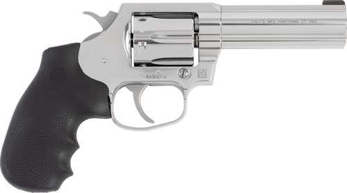 COLT Cobra 38spl+p FS 4" 6RD - Stainless Rubber Grips