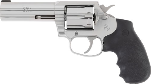Colt Cobra .38 Special +P 4" Stainless Revolver (6-Round) with Hogue OverMolded Rubber Grips