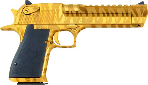 Magnum Research Desert Eagle Mark XIX Pistol (DE50TG-TS) - Titanium Gold Tiger Stripe
