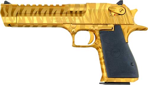 Magnum Research Desert Eagle Mark XIX Pistol (DE50TG-TS) - Titanium Gold Tiger Stripe