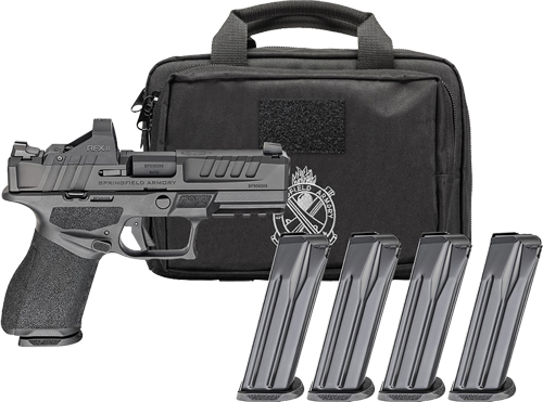 Springfield Armory Gear Pac Echelon 4.0C Handgun 9MM Luger 10rd(4) Magazines 4" Barrel Night Sights Green Dot & Bag CA Compliant