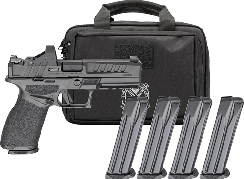 Springfield Gear Pac Echelon Handgun 9MM Luger 17rd(3)& 20rd(1) Magazines 4.5" Barrel Green Dot & Bag