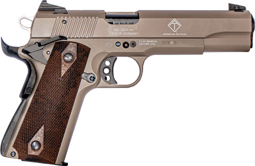 GERMAN SPORT 1911 22LR - 5in. TAN/FAUX WOOD GRIPS 10RD-img-2