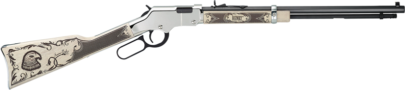 HENRY H4 SILVER AMERICAN EAGLE - 22S/L/LR 20in. OCTAGON WALNUT-img-0