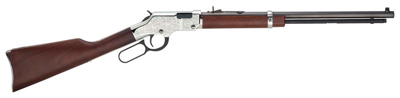HENRY H4 SILVER EAGLE 17HMR - 20in. OCTAGON WALNUT ENGRAVED-img-1