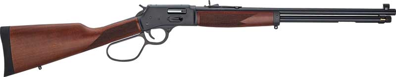 Henry Big Boy Steel W/Side Gate Rifle .44 MAG/.44 Spl 10RD Capacity 20" Round Barrel Large Loop Lever Walnut Stock