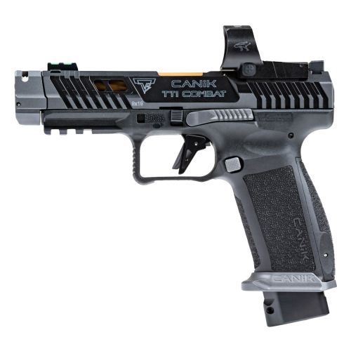 Canik TTI Combat Handgun 9MM Luger 18RD Magazines (2) 4.6" Barrel Smoke with Mecanik MO3