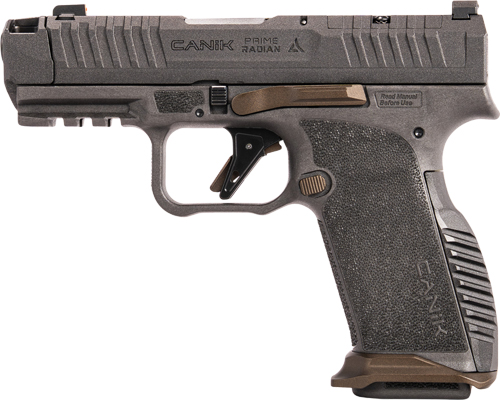 Canik Prime Radian Handgun 9MM Luger 17RD Magazines(2) 3.83" Comp Barrel Optic Ready Grey