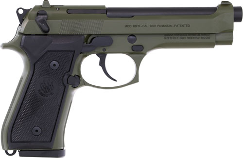 Beretta J92F300GR10 92FS 9mm 4.9" OD Green Cerakote Semi-Auto Pistol