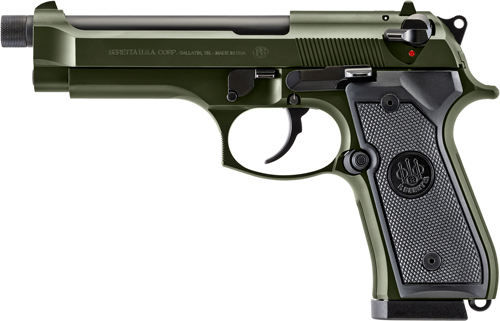 Beretta 92FS 9mm OD Green Threaded Barrel Semi-Auto Pistol