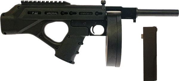 Standard Manufacturing Jackhammer Handgun .22 LR 10RD Stick & 50RD Drum Magazines 5.375" Barrel