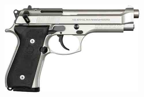 Beretta 92FS 9MM 4.9" 15RD - INOX Black Rubber Grips USA