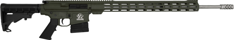 GLFA AR10 Rifle 243 WIN - 24" S/S BBL 5-SHOT OD Green