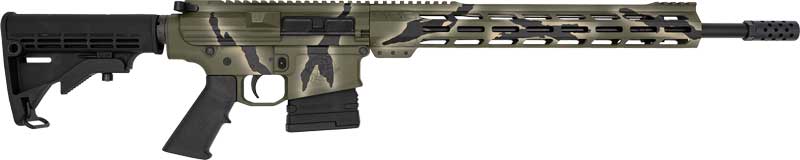GLFA AR10 Rifle .308 Win 10RD Magazine 18" Barrel Pursuit Green Camo Cerakote