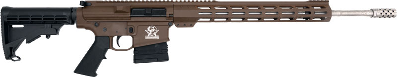 GLFA AR10 Rifle 6.5CM 20" S/S - BBL 10-SHOT BUCK Brown