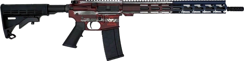 GLFA AR-15 Rifle .223 Wylde 30RD Magazine 16" Barrel Barrel Worn American Flag Frame