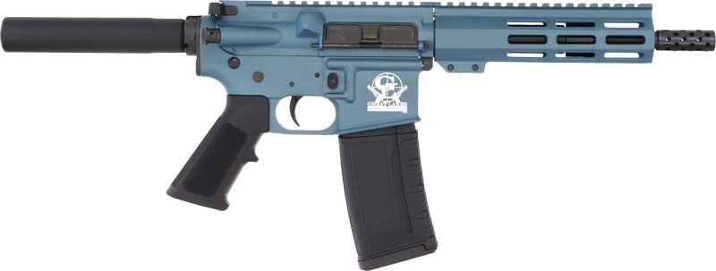 GLFA AR15 Pistol 223 Wylde - 7.5" Nitride Barrel BLUE