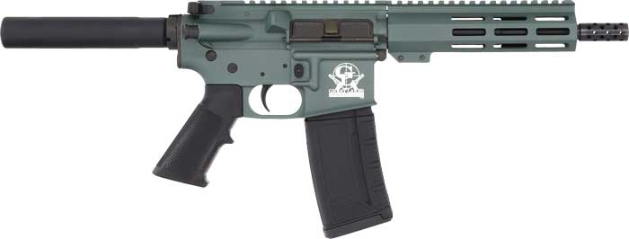 Great Lakes AR-15 Pistol .223 Wylde 30RD Magazine 7.5" Nitride Barrel Charcoal Green Finish