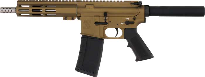 Great Lakes Firearms & Ammo GL-15 AR-15 Pistol .223 Wylde 7.5" Bronze Cerakote