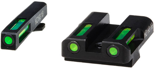 Hiviz Litewave H3 Sight Green Litepipe/White Front Ring Fits Glock Models Chambered in 9MM Luger 40 S&W and .357 SIG