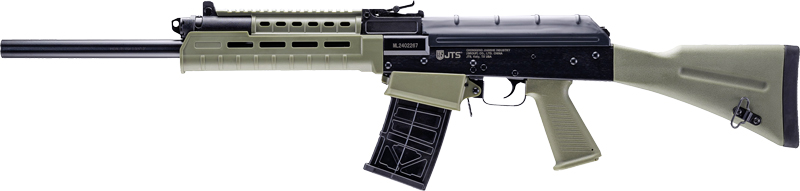 JTS M12AK-T1A 12GA M-LOK Forearm ODG 18.7" Shotgun (2x 5rd magazines)