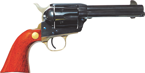 Cimarron Pistoleer Handgun .45 Colt 6RD Capacity 4.75" Blued with Walnut Grip Nickel Backstrap & Trigger Guard