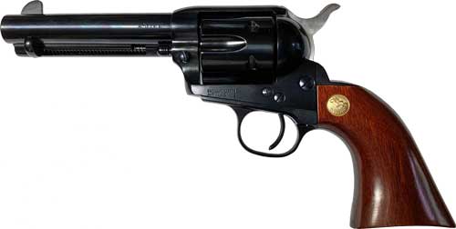 Cimarron Pistoleer Handgun .45 Colt 6RD Capacity 4.75" Blued with Walnut Grip Steel Backstrap & Trigger Guard