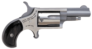 NAA 22LLR Mini Revolver Handgun .22 LR 5RD Capacity 1.63" Barrel Silver with Wood Grip