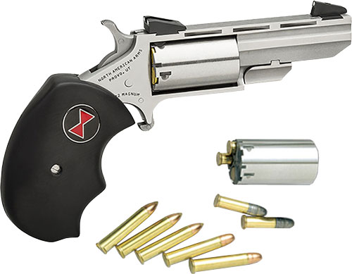 North American Arms Black Widow 22LR/.22WMR 2" Fixed Sight 5rd Conversion Revolver