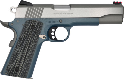 Colt Competition Government Handgun 9MM Luger 9RD Magazines(2) 5" Barrel Blue Titanium Cerakote Frame Stainless Slide