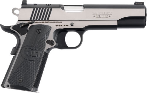 Colt 1911 Combat Elite Commander OR Pistol 9mm 5 in.Stainless w/Black PVD Two Tone 9 rd.